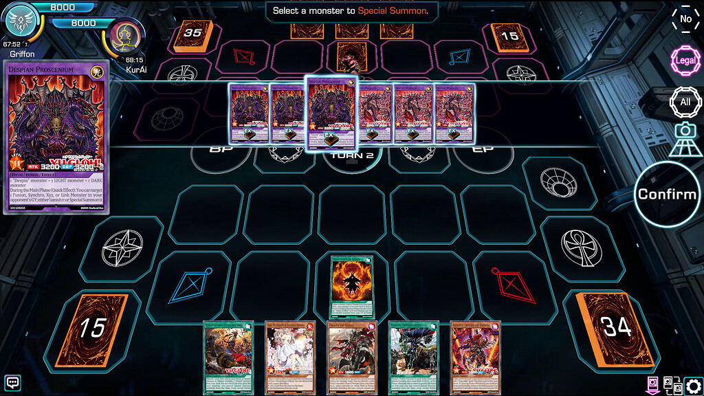 Despian Proscenium fusion summon not working properly - Bugs - Duelists ...